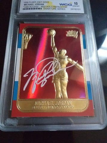1986 Fleer 23KT Gold, NBA, Rookie Exclusives Michael Jordan, Nieuw