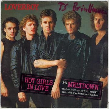 Single vinyl / 7 inch - Loverboy - Hot Girls In Love, Verzenden, Zo goed als nieuw, 7 inch, Rock en Metal