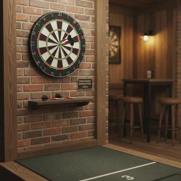 Professioneel Sisal Dartbord met 6 Darts - Toernooi Kwalitei, Verzenden, Nieuw