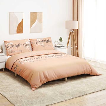 vidaXL Dekbedovertrekset 260x220 cm katoen roze, Verzenden, Nieuw, Roze