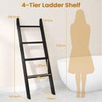 2dekans | Coast Handdoekladder 4-laags - Zwart - 50 x 7,5 x, Ophalen of Verzenden, Zo goed als nieuw