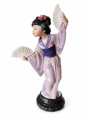 Lladró - Beeldje - ”Madame Butterfly” Porcelain Figurine –, Antiek en Kunst, Antiek | Glas en Kristal