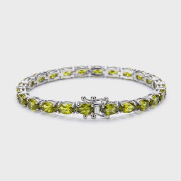 Peridot Tennisarmband Zilverkleurig - August Geboortesteen -, Verzenden, Nieuw