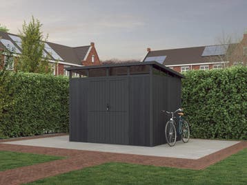 Blokhut Composiet Modern Donkergrijs 280 x 215 cm, Tuin en Terras, Nieuw