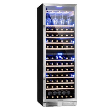 Vinovilla Grande 165 Built-in Duo wijnkoelkast | RVS | JouwK, Zonder vriesvak, 200 liter of meer, Nieuw, 45 tot 60 cm