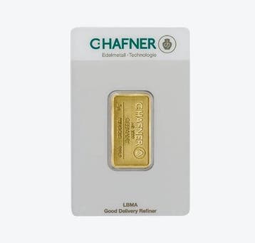 C. Hafner goudbaar 5 gram met certificaat | Goudonline, Goud