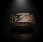 Vroegmiddeleeuwse Viking-stijl Bronzen armband (Zonder