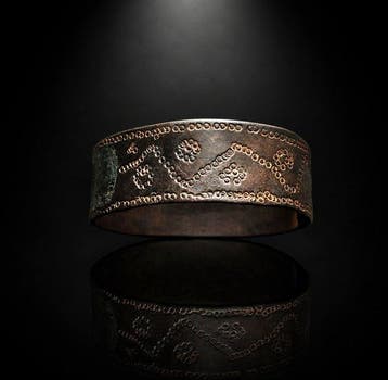 Vroegmiddeleeuwse Viking-stijl Bronzen armband (Zonder, Sieraden, Tassen en Uiterlijk