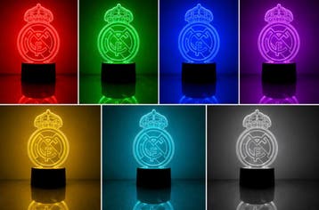 Led lamp Real Madrid, Kunststof, Overige merken, Meerkleurig, Ophalen of Verzenden