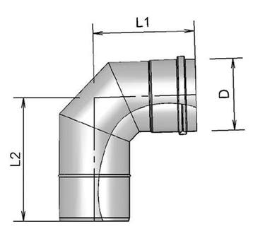 Burgerhout Rvs Segment Bocht 100 87-90° Enkelw, Verzenden, Nieuw