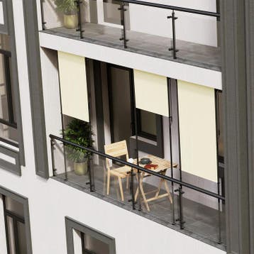 Verticale Zonnescherm Barbados - 100x310 cm - Beige, Tuin en Terras, Verzenden, Nieuw