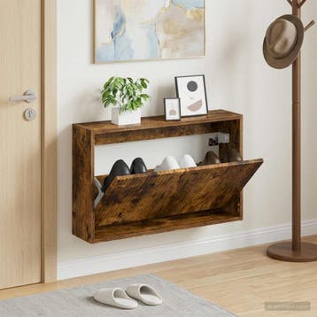 vidaXL Wandgemonteerde Schoenkast ARNHEM 71 x 17 x 43 cm, Verzenden, Nieuw