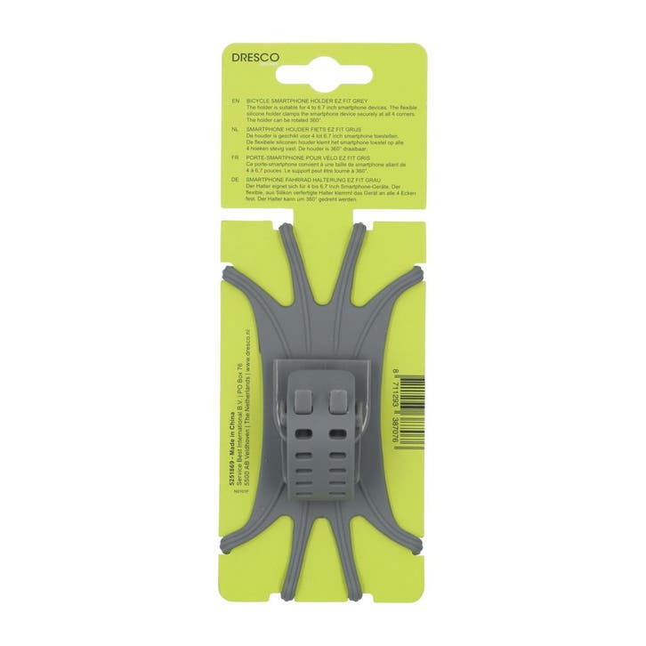 Dresco Smartphone Houder Fiets EZ Fit Grijs, Fietsen en Brommers, Fietsonderdelen, Verzenden