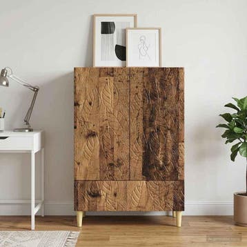 vidaXL Dressoir Oud hout 66 x 34,5 x 95 cm Bewerkt hout, Verzenden, Nieuw, Overige houtsoorten, Minder dan 50 cm
