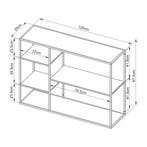Staand rek Isojoki open kast 120x35x87,5 cm zwart mat [en.ca, Verzenden, Nieuw