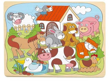 Woody Boerderij Puzzel (9 stukjes) | Woody - Puzzels, Kinderen en Baby's, Speelgoed | Houten speelgoed, Verzenden, Nieuw
