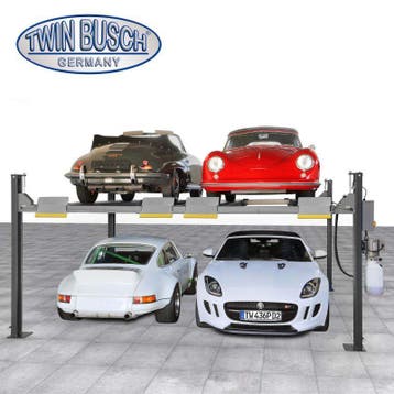 4 kolom dubbele parkeer hefbrug voor 4 autos 230v Twinbusch, Ophalen of Verzenden, Nieuw