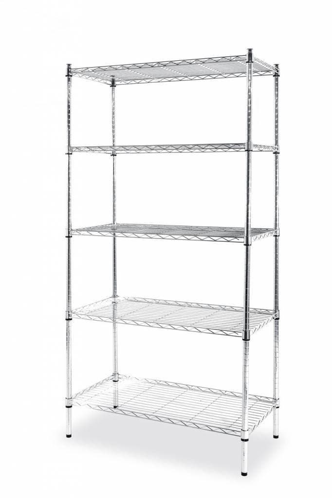 Hendi Opbergrek verchroomd | 910x455x(h)1830 mm, Zakelijke goederen, Horeca | Meubilair en Inrichting, Verzenden