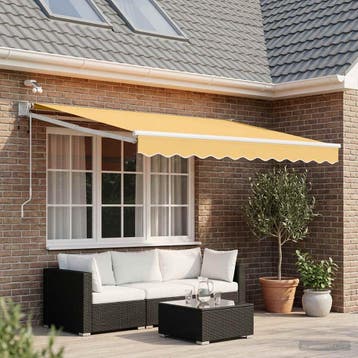 vidaXL Elektrisch Uittrekbaar Zonnescherm Zand, Verzenden, Nieuw