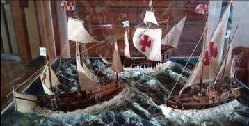 Modello autocostruito - Diorama le Tre Caravelle in, Nieuw