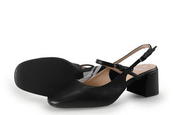 Manfield Slingbacks in maat 38 Zwart, Verzenden, Zwart, Zo goed als nieuw, Manfield