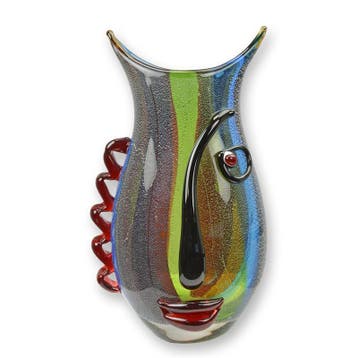 A MURANO STYLE ABSTRACT GLASS VASE (Beeldjes - Decoratie), Verzenden, Nieuw