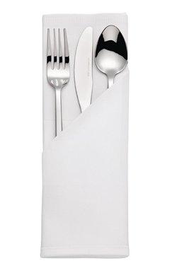 Katoen Servet Wit | Satin | 55 x 55 cm (10 stuks), Verzenden, Nieuw in verpakking
