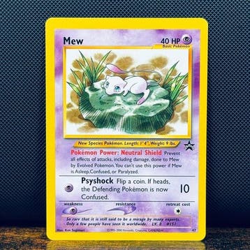 Pokémon Card - Mew Black Star Promo 47 - Pokémon, Hobby en Vrije tijd, Nieuw