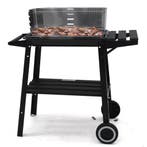 Houtskool barbecue -Op Wielen  - BBQ - Asopvangbak, Tuin en Terras, Ophalen of Verzenden, Nieuw