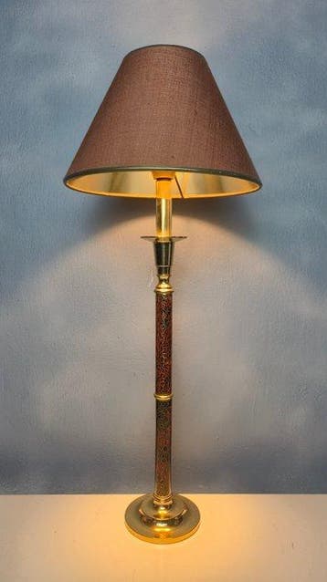 Tafellamp - Wonderschone Hollywood Regency Lamp - Messing,, Nieuw