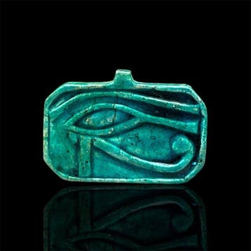 Replica van het oude Egyptische Faience Oog van Horus Wadjet