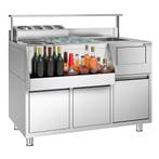 GGM Gastro | Cocktailstation - RVS - 1200x720mm - met 8 |, Verzenden