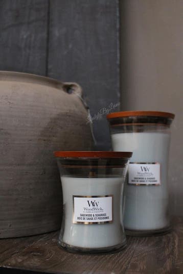 WoodWick Sagewood & seagrass medium, Ophalen of Verzenden, Nieuw