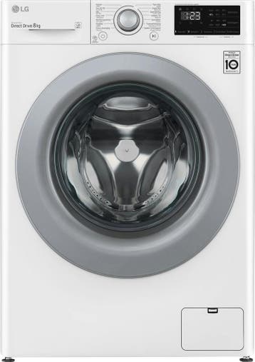Lg Direct Drive Fh4j5tn8e Wasmachine 8kg 1400t, Ophalen of Verzenden, Zo goed als nieuw, Voorlader, 85 tot 90 cm