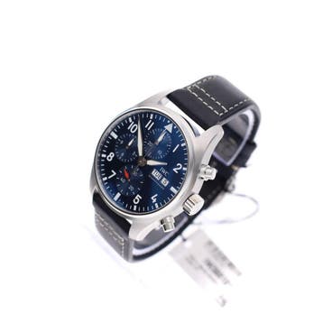IWC Pilots Watch Chronograph 41mm IW388101; Automatisch..., Ophalen of Verzenden, Zo goed als nieuw, Leer, Overige merken