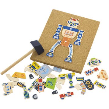 VIGA hamermozaïek set, robot, afm 23x18 cm, 1 stuk, Nieuw