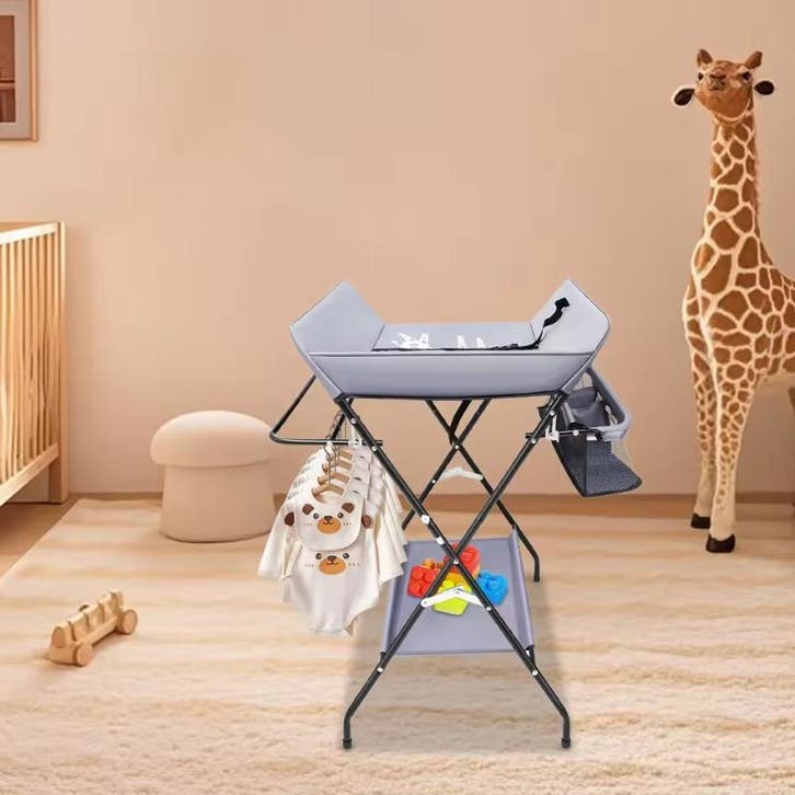 Opvouwbare Baby Aankleedtafel met Opbergruimte, Kinderen en Baby's, Kinderkamer | Commodes en Kasten, Nieuw, Verzenden