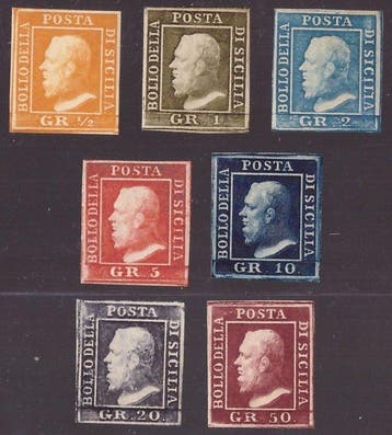 Italiaanse oude staten - Sicilië 1859 - volledige nieuwe, Gestempeld