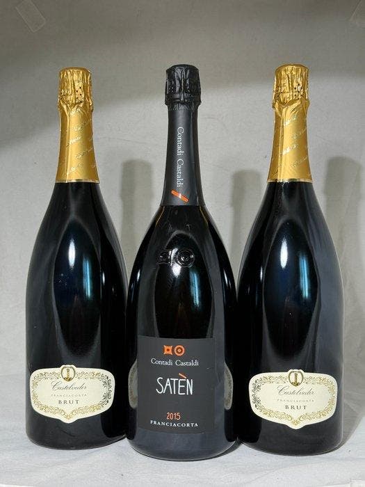 2015 Contadi Castaldi Satèn & Castelveder Brut x2 -, Verzamelen, Wijnen