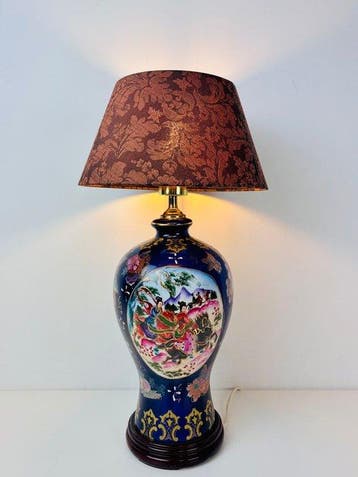 Tafellamp - Chinese stijl porseleinen lampvoet met