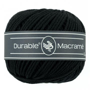 Durable Macramé - 325 black - Katoen Garen, Ophalen of Verzenden, Nieuw