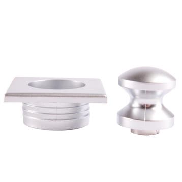 Mini Knop+Ring Vierkant Pushlock Nikkel Mat 2st., Caravans en Kamperen, Ophalen of Verzenden, Nieuw
