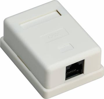 CAT6 opbouwdoos 1x RJ45 UTP, Ophalen of Verzenden, Nieuw