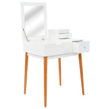 vidaXL Kaptafel met spiegel 60x50x86 cm MDF, Verzenden, Nieuw