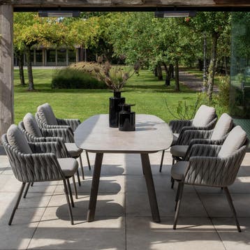 Manolo Cannes dining tuinset 240x103xH75 cm 7 delig, Tuin en Terras, Tuinsets en Loungesets, Ophalen of Verzenden, Nieuw