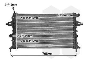 Radiateur - Opel Astra G / Zafira - OEM 09119482 091932..., Auto-onderdelen, Verzenden, Nieuw