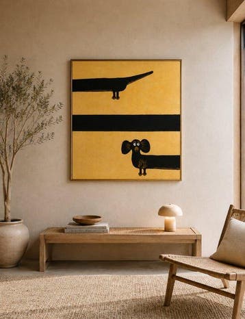 Tetiana Zaitseva - Acrylic Painting XL Wide Dog no 204