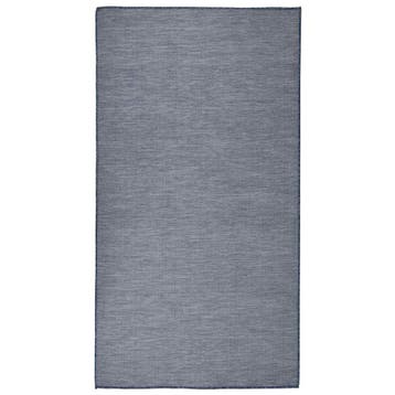 vidaXL Buitenkleed platgeweven 80x150 cm blauw, Verzenden, Nieuw, Blauw