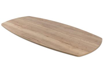 NIEUW bootvormig blad - 260x120 cm - kleur NATUUR EIKEN, Ophalen of Verzenden, Nieuw