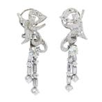 Oorbellen Platina - 6.04ct. tw. Diamant (Natuurlijk) -, Sieraden, Tassen en Uiterlijk, Oorbellen, Nieuw